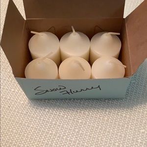 6 Snow Flurry Partylite Votive Candles